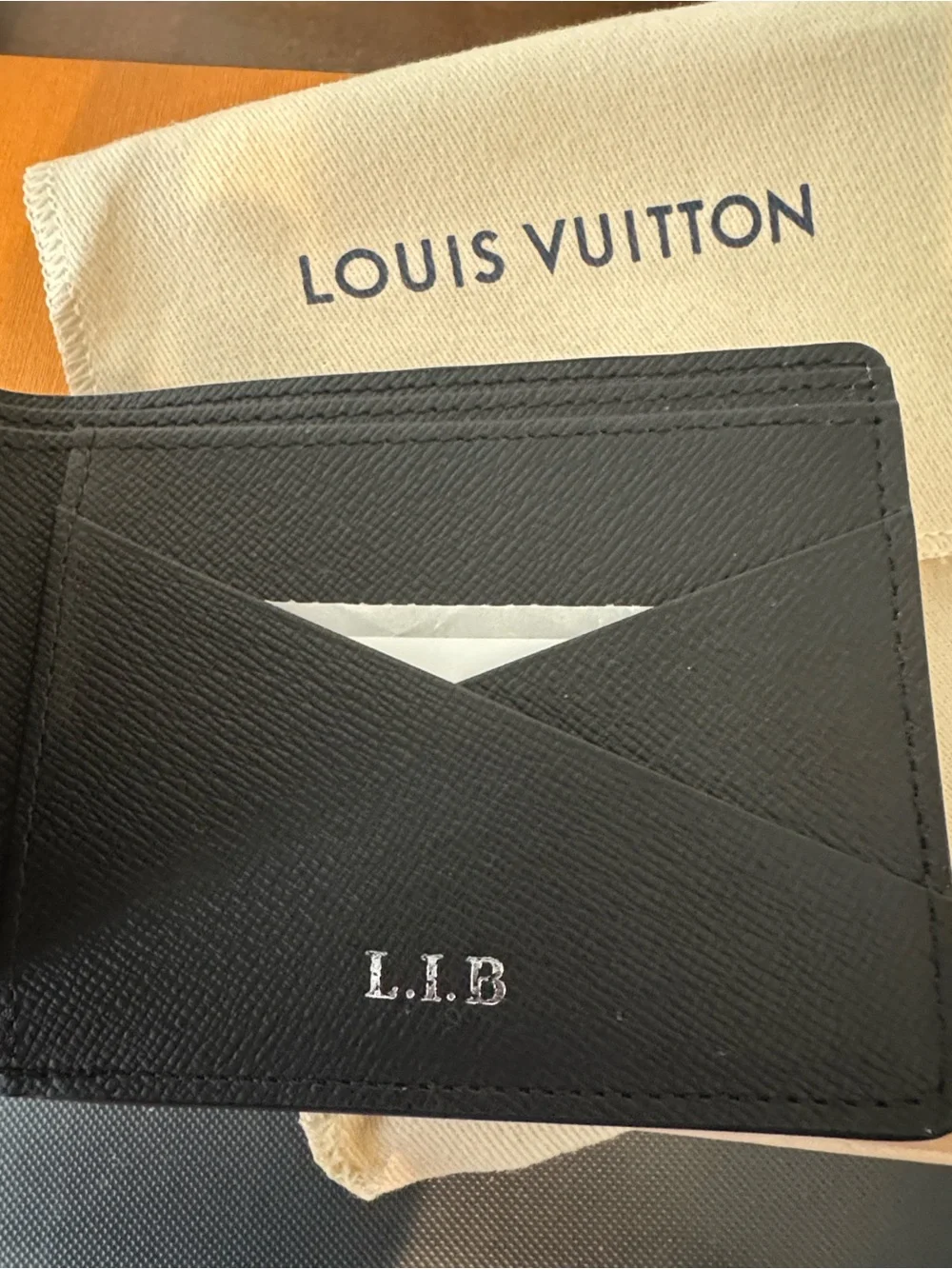 Louis Vuitton Black Monogram Eclipse Money Clip Wallet